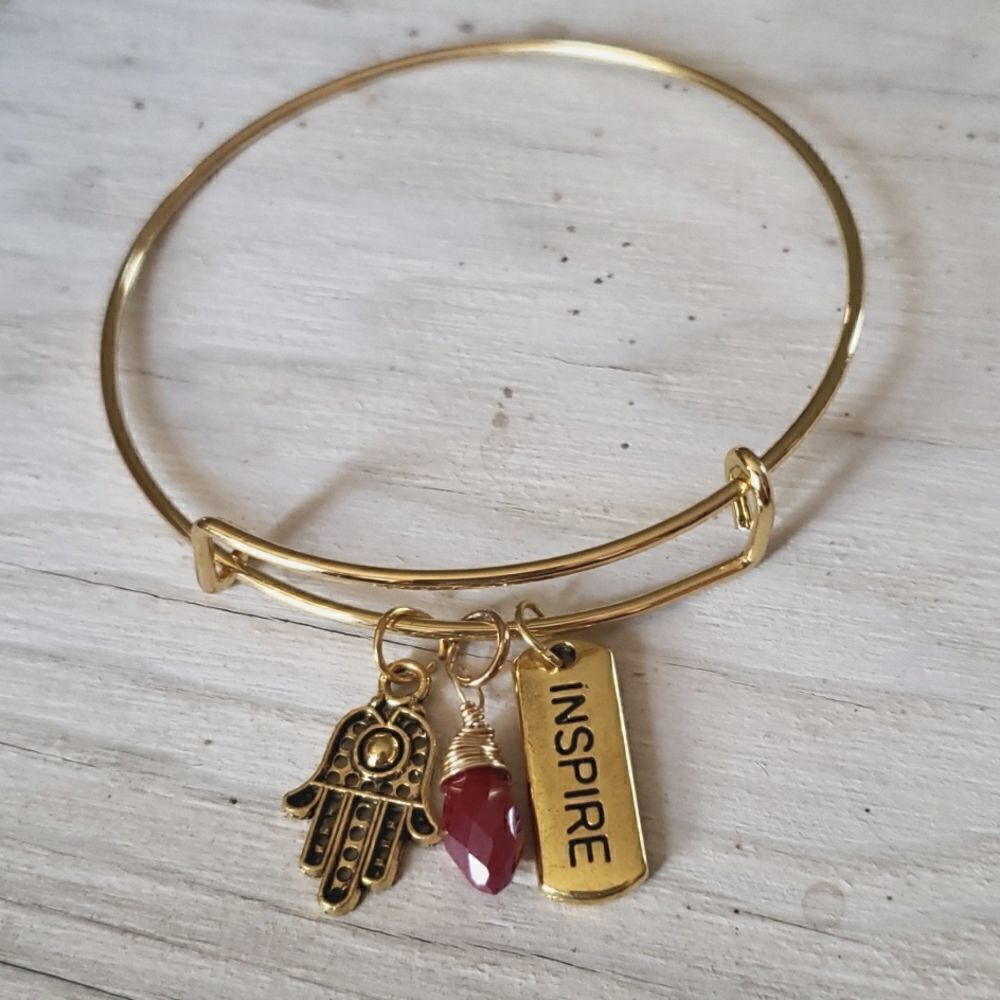 Bracelets by Sandra gold tone adjustable, inspire
